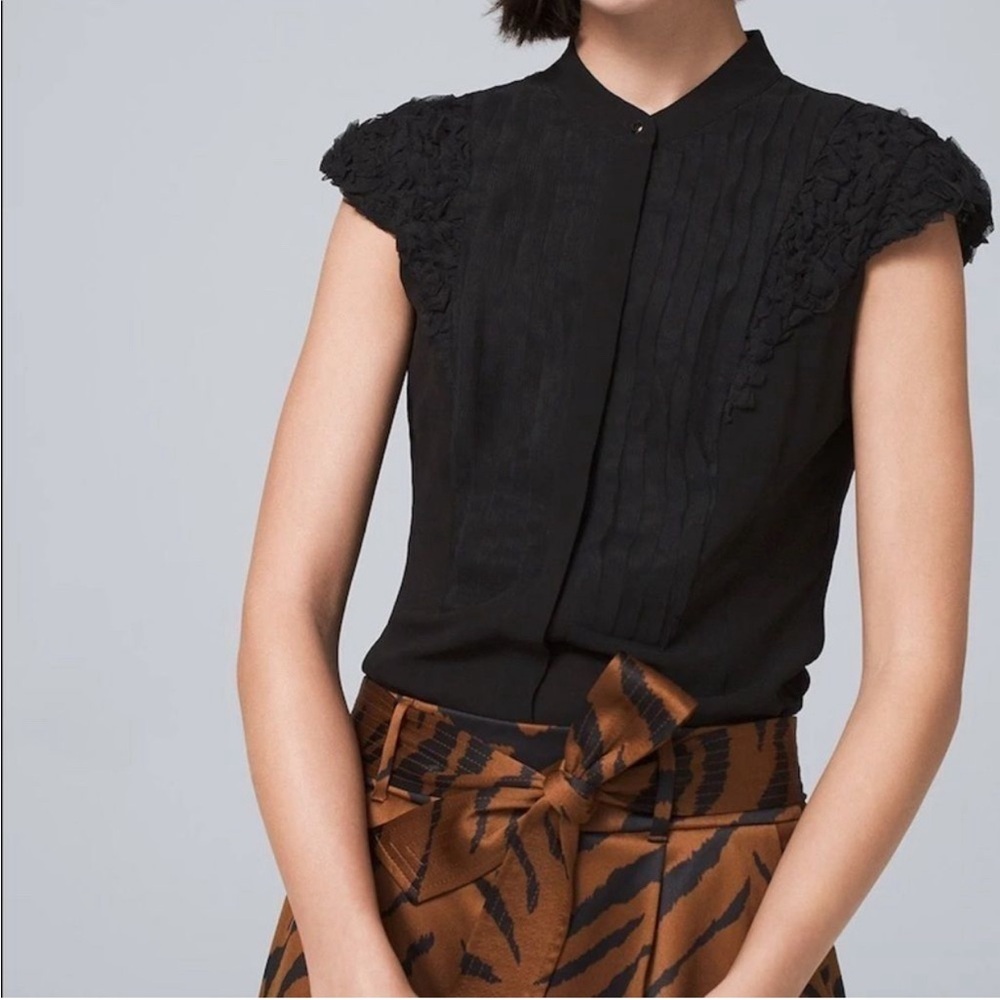 NEW cap sleeve feminine blouse